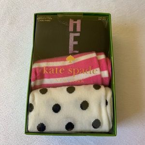 Kate Spade Boxed Socks 3 Pair one size